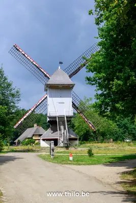 De oude windmolen van het Bokrijk museum